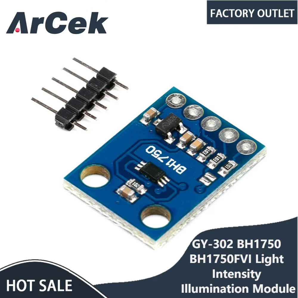 

GY-302 BH1750 BH1750FVI Light Intensity Illumination Module for Arduino DC 3V-5V GY302 Sensor Module