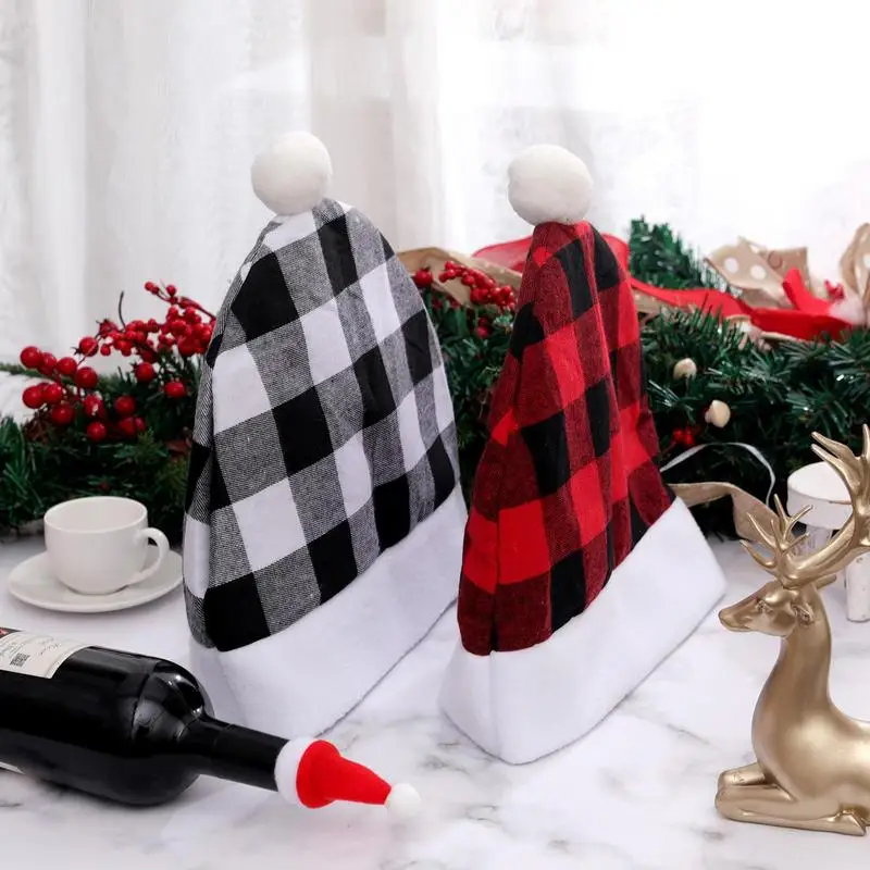 

Christmas Car Seat Headrest Cover Santa Head Rest Cover Buffalo Plaid Christmas Decorations Christmas Interior Accessories Car