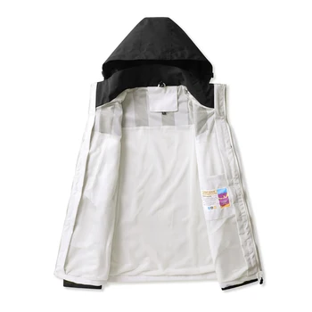 CHRLCK Women's 3 In 1 Thick Hiking Jacket Fleece Waterproof Splicing Windbreaker Outdoor Warm Camping Jacket Windproof Coat 3