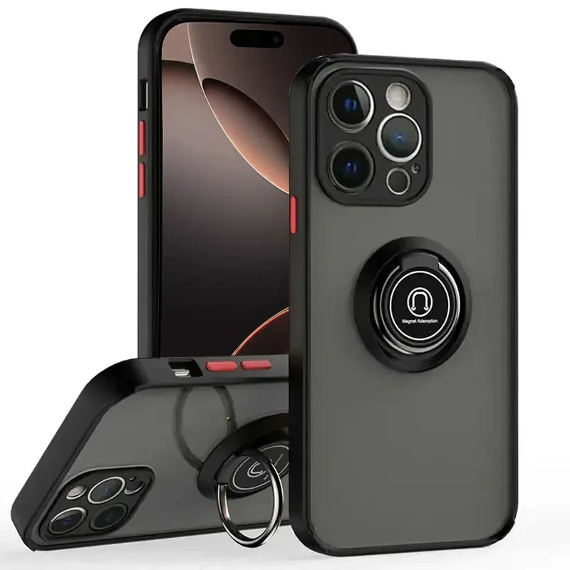 Magnetic Shockproof Ring Holder Phone Case - Premium Protective Cover with Enhanced Grip