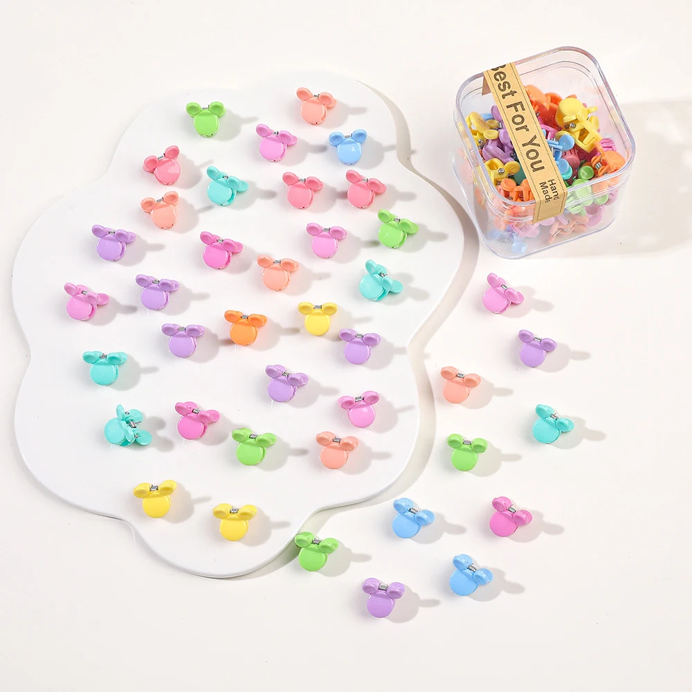 Colorful Sweet Hair Clips Set - 40 PCS Cute Mini Crab Hairpins