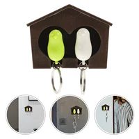 Birdhouse Shape Key Ring Pendant Wall Mount Keychain Holder for Home Dorm Stylish and Functional Key Organizer 1