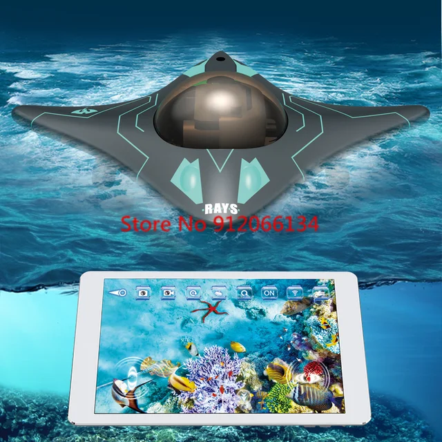 Underwater WIFI FPV Real-Time Transmission Remote Control Boat 6CH HD Camera Waterproof G-Sensor APP Control RC Boat Kids Toy 3