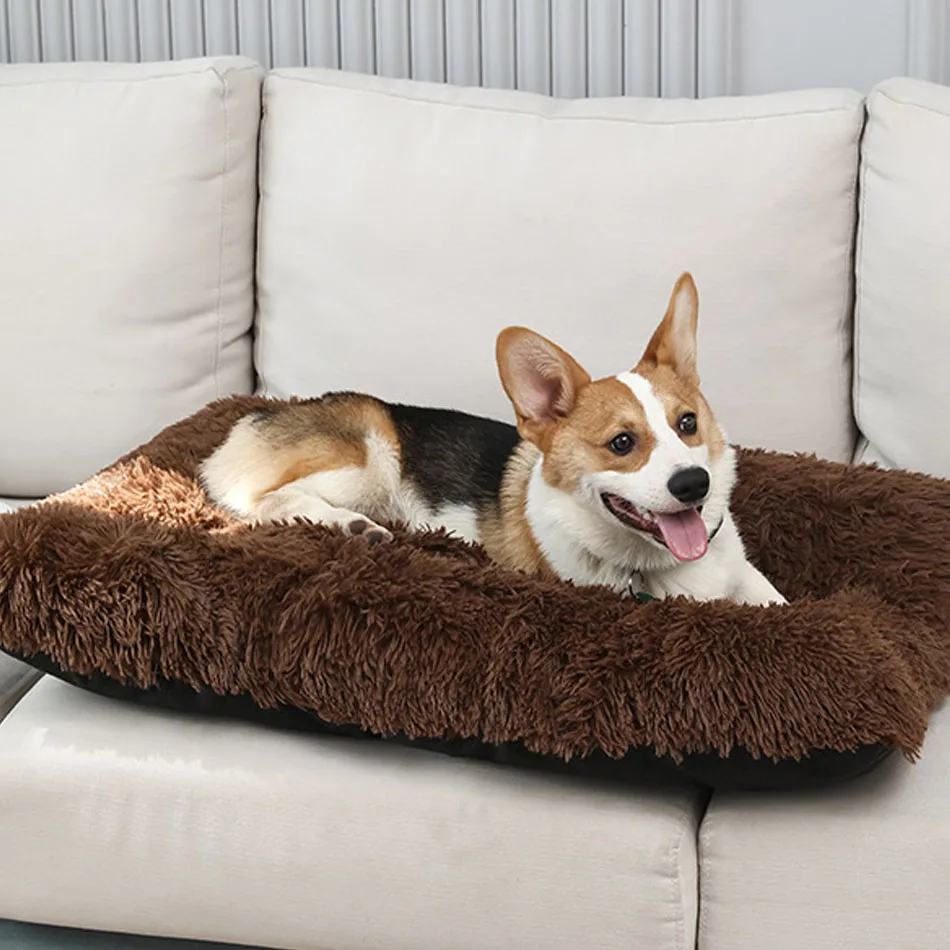 

Dog Cat Blanket Plush Thickened Sofa Pet Soft Pad Pets Bed Mat for Puppy Chihuahua Cushion Home Rug Keep Warm Sleeping Cover