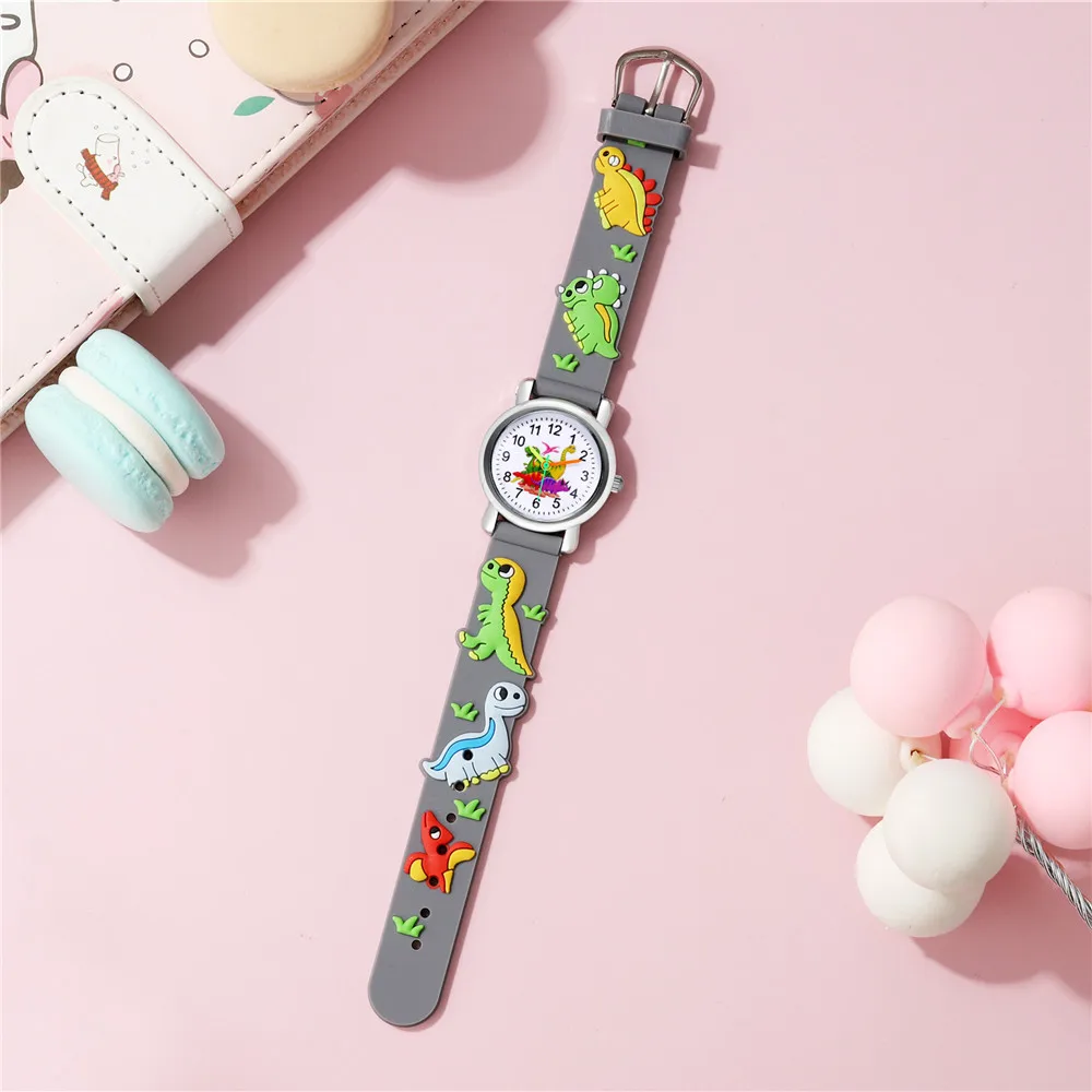Cute dinosaur silicone band quartz Children's cartoon watch 6