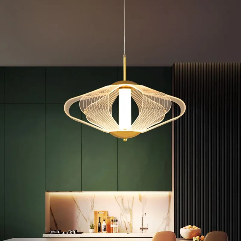 

Modern LED Pendant Light High Translucent Acrylic Hanging Lamp Living Room Wall Bedroom Bedside Kitchen Staircase Fixture Lustre
