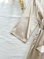Summer fashion and sexy V-neck home bathrobe and nightgown 2pcs set - Image 5
