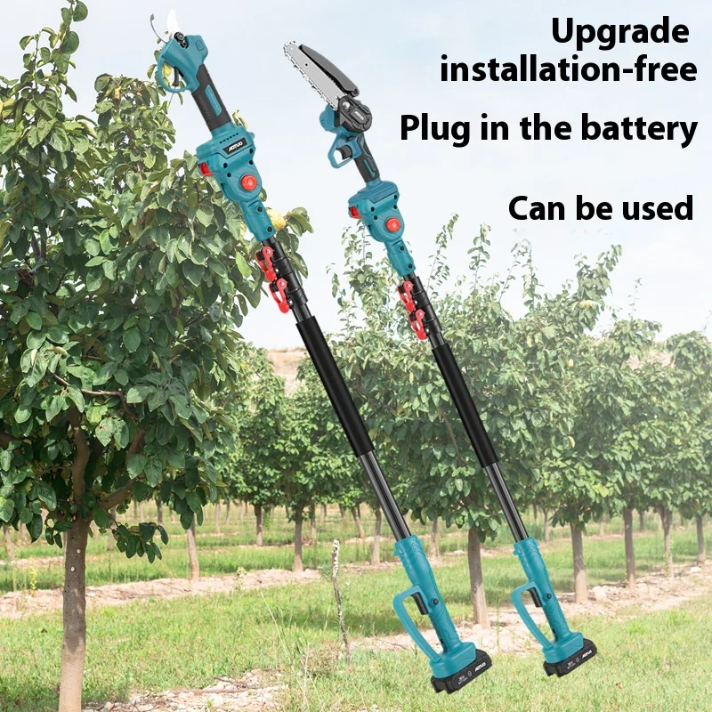 Electric Chain Saw Pruning Cutter Long Pole Chainsaw Garden Pruner Shears By DIY Gardeners With Brushless Lithium Battery