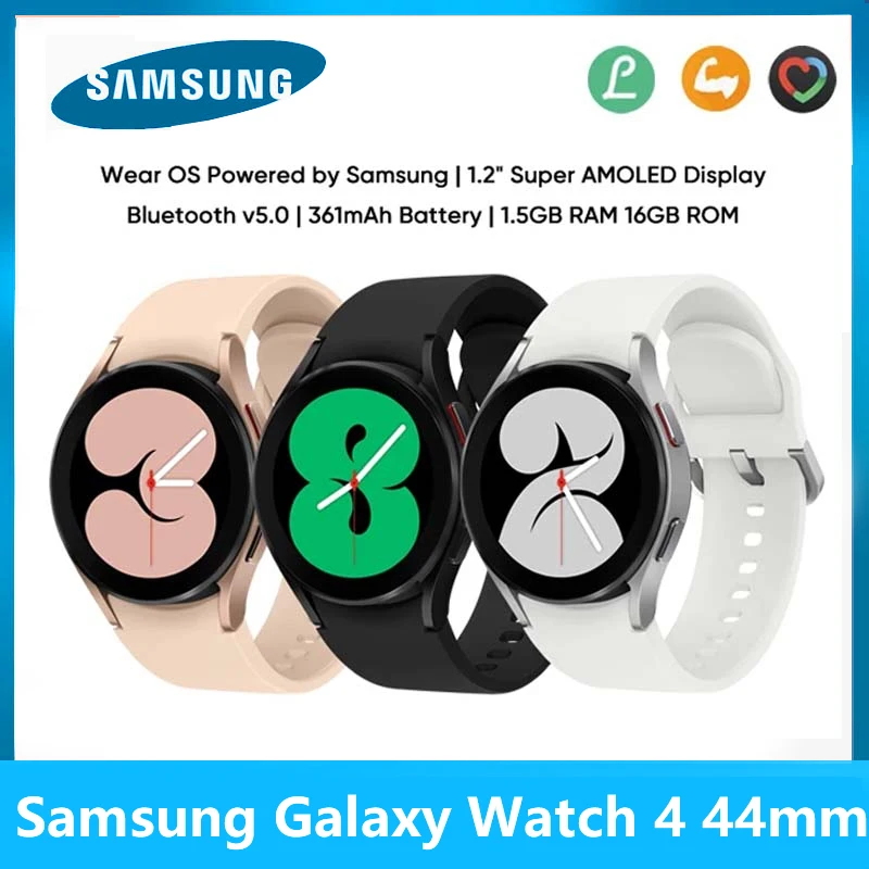 Samsung – montre connectée Galaxy Watch 4, Bluetooth SM-R860, NFC, écran  AMOLED, mesure de la pression artérielle, R870, 44mm, GT3, Original