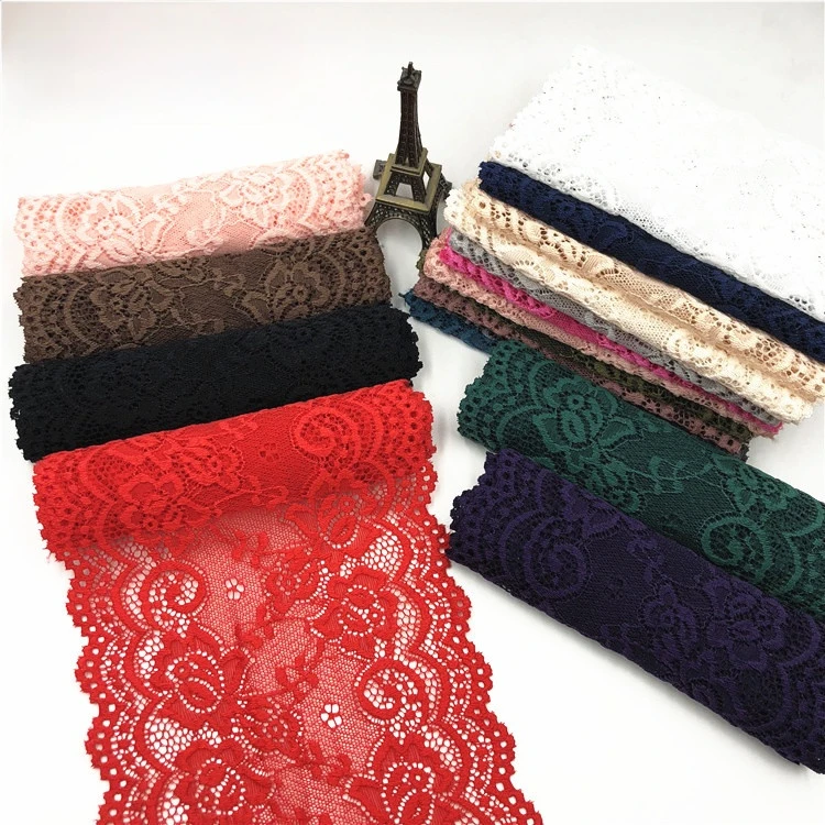 Lace Ribbon Elastic Stretchy Flower Lace Ribbon 15CM Wide DIY Apparel Sewing Fabric