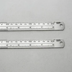 Premium Stainless Steel Ruler Set - Double - Sided Graduation Scale for Office & Drawing Tasks (20cm)