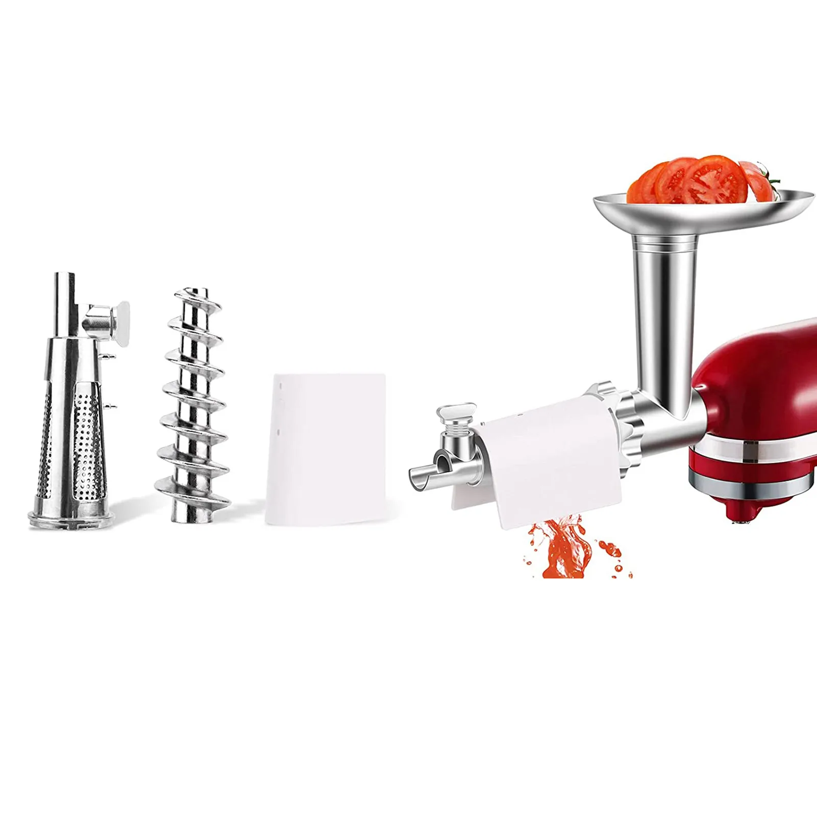 Juicer Accessories Meat Grinder Tomato Juicer Screw Shaft Filter Sleeve Baffle Accessories for Mixer Attachment 