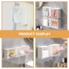 4 Pcs Wall Storage Box Bins Clear Multi Foldable Makeup Organizers and Mounted Clamshell Boxes Bathroom 6