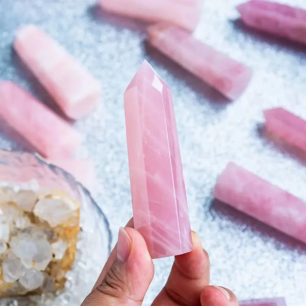 1pc Natural pink crystals palm Quartz Stone irregular Crystal Piece healing  reiki energy Ornaments home decoration - AliExpress