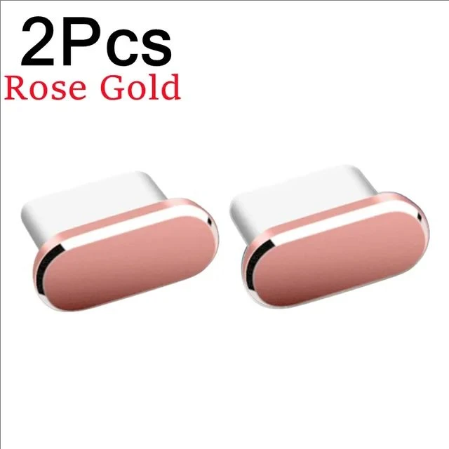 2Pcs Rose Gold