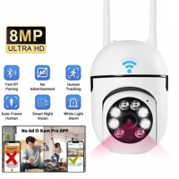 Caméra de surveillance IP sans fil Wifi 8MP PTZ avec zoom 4X, suivi, audio bidirectionnel, vision nocturne couleur HD, application V360PRO 3