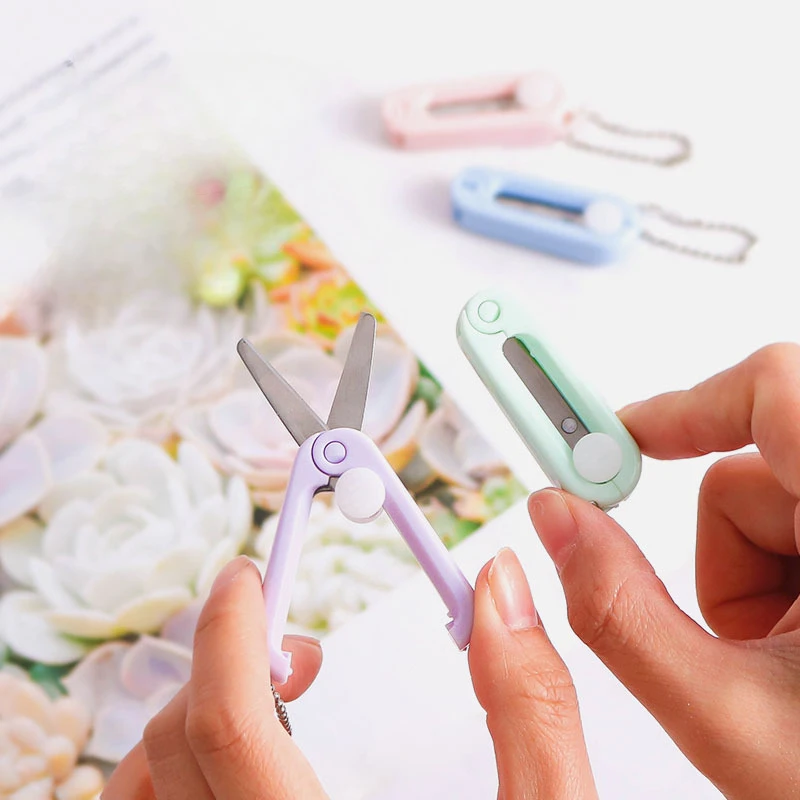 

Portable Mini Scissors Creative Retractable Folding Scissors Multi Functional Safe and Cute Small Scissors Hand Tools