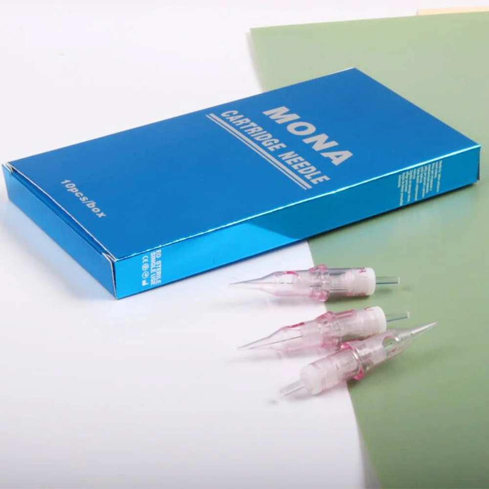 10pcs Sterilized Safety Tattoo Needle Cartridge 10pcs RL/RS Disposable Membrane Makeup Permanent Tattoo Needle For Tattoo Gun