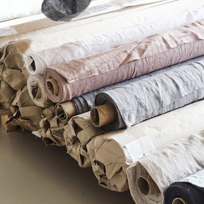Soft Thin Linen Fabric, Organic Material, Pure Natural Flax for Sewing Handmade Clothes, 280cm Width 5