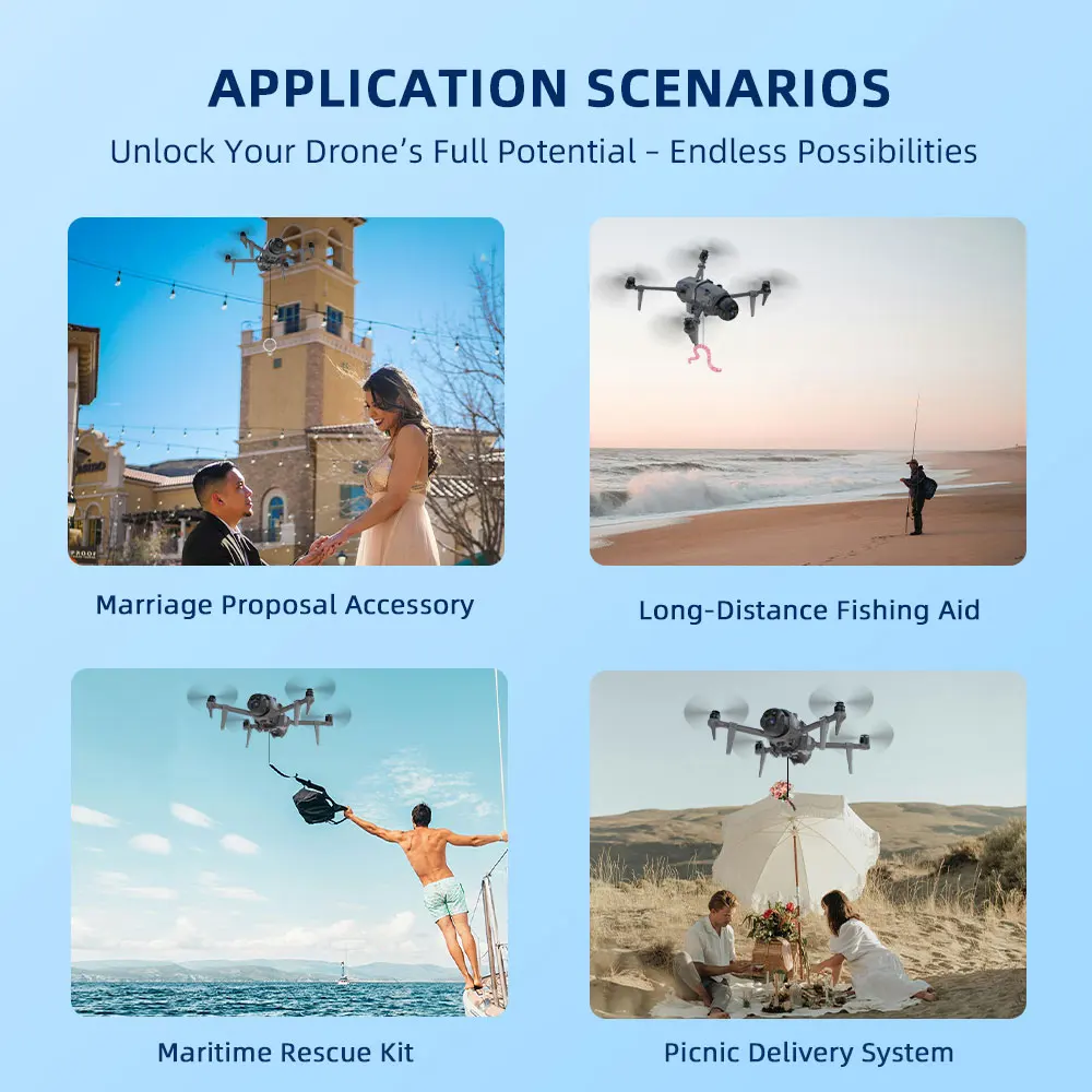 Système Airdrop pour Drone Professionnel - Lanceur Longue Portée