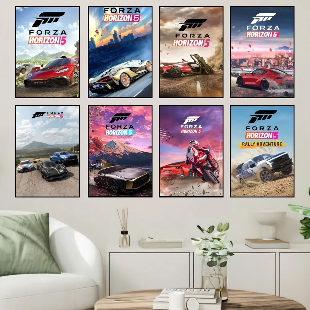 Car H-Horizon 5 Game F-Forza Poster Piccole Stampe Pittura Murale Camera Da Letto Soggiorno Wall Sticker Office