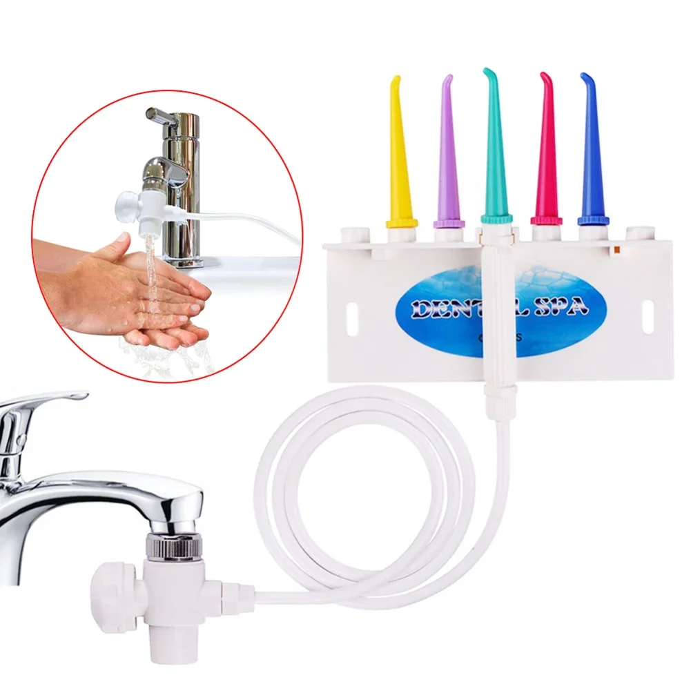 Dental SPA Faucet Oral Irrigator Water Flosser Teeth Clean Switch Jet Family Water Floss Dentist Instrument Oral Hygiene Supply double for head dentist teeth clean hygiene explorer probe hook pick stainless steel durable ergonomic handle design to dropship