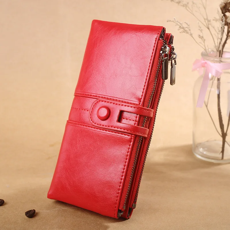 Top Quality Women Long Wallets Fashion PU Leather Card Holder