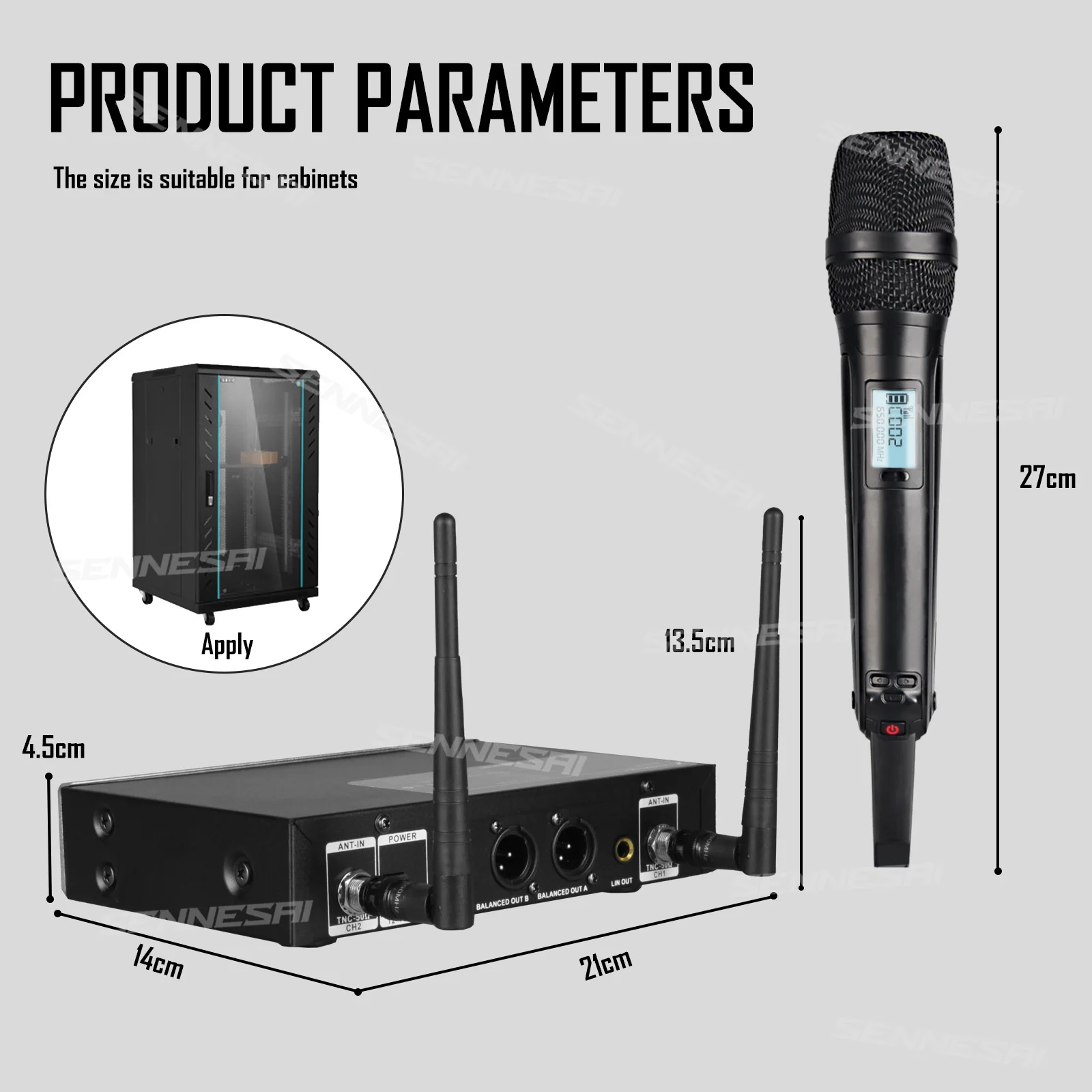 EW-G4 Professional Dual Wireless Microphone Stage Performance 2 Channels，UHF Karaoke Home System 600-699，Metal Handheld SKM9000