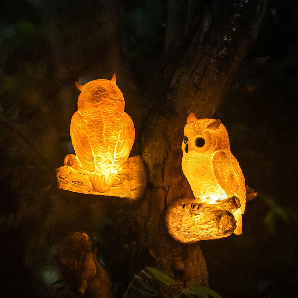 Morden Fiberglass Owl LED Holiday Cottage Garden Lights Outdoor Lamp Lighting городок jungle cottage climb module x tra рукоход с качелей