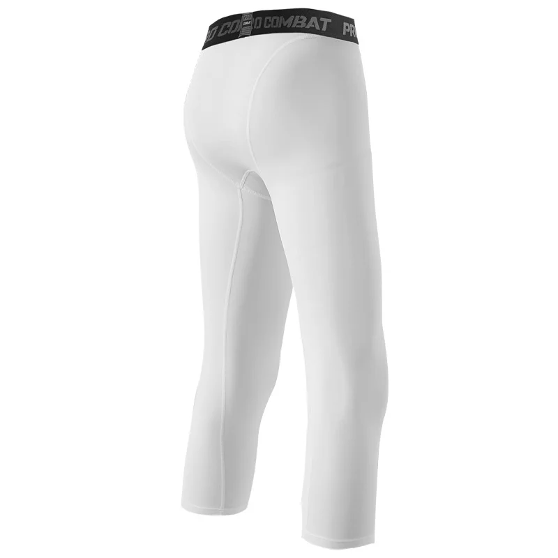 Men's Compression Pants Tights Shorts Running Gym Sport Fitness Quick Dry Fit Leggings Workout White Black Basketball Leggings 3