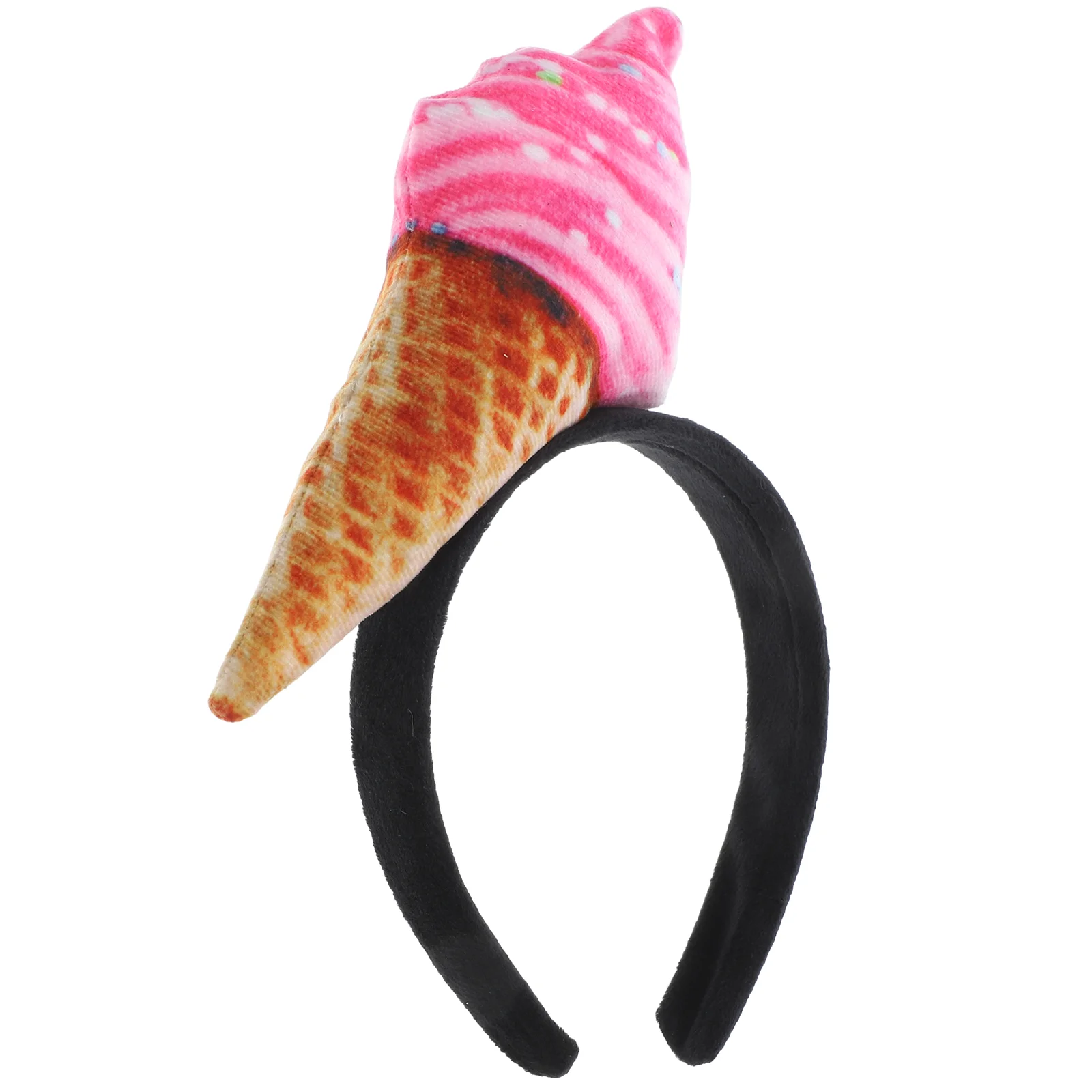 Women Headband Ice Cream Headdress Funny Headband Party Hair Band Makeup Spa Headband Headwear Ice Cream Hair Hoop