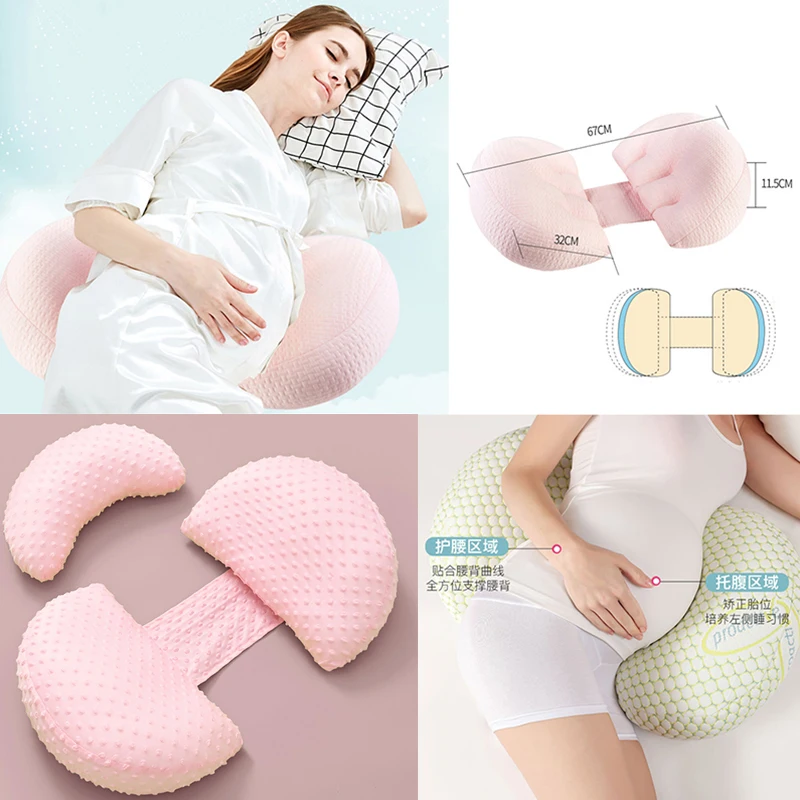 Pregnancy Pillow Pillow for Pregnant Women Four Seasons Universal Soft Cotton U-Shaped Waist Abdominal Support Maternity Body Pillow