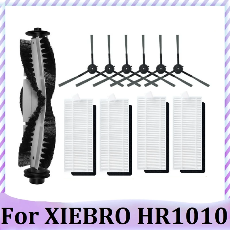 

11PCS Main Side Brush Hepa Filter Replacement Spare Parts For XIEBRO HR1010 Robot Vacuum Cleaner
