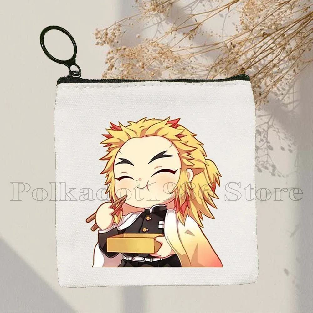Demon Slayer Anime Kimetsu Kamado Nezuko Key Coin Purse Inosuke Muichiro Tokito Tangiro Heshibira Gifts Card Bags Wallet Pouch
