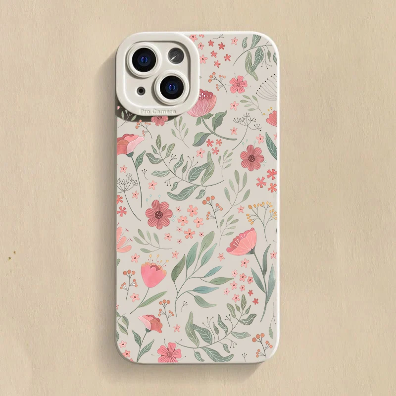 Vibrant Rainbow Floral Silicone Phone Case