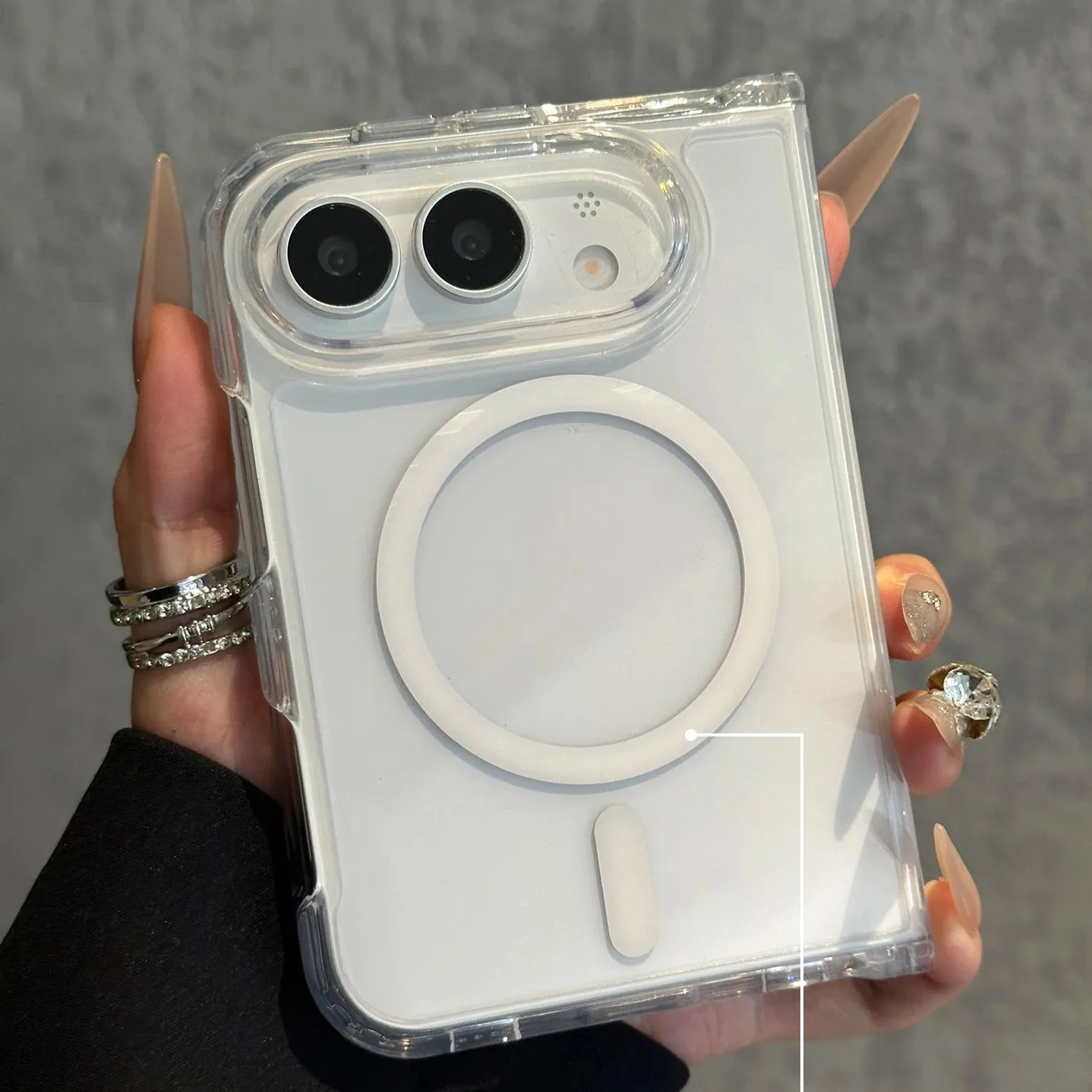 Premium Clear Magnetic Wireless Charging Case with MagSafe Compatibility
