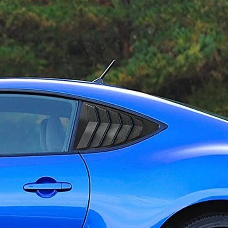 Car Rear Louver Window Side Shutter Cover Trim Sticker Vent Scoop ABS Carbon Fiber For Toyota 86 Scion FR-S Subaru BRZ 2013-car side window louver