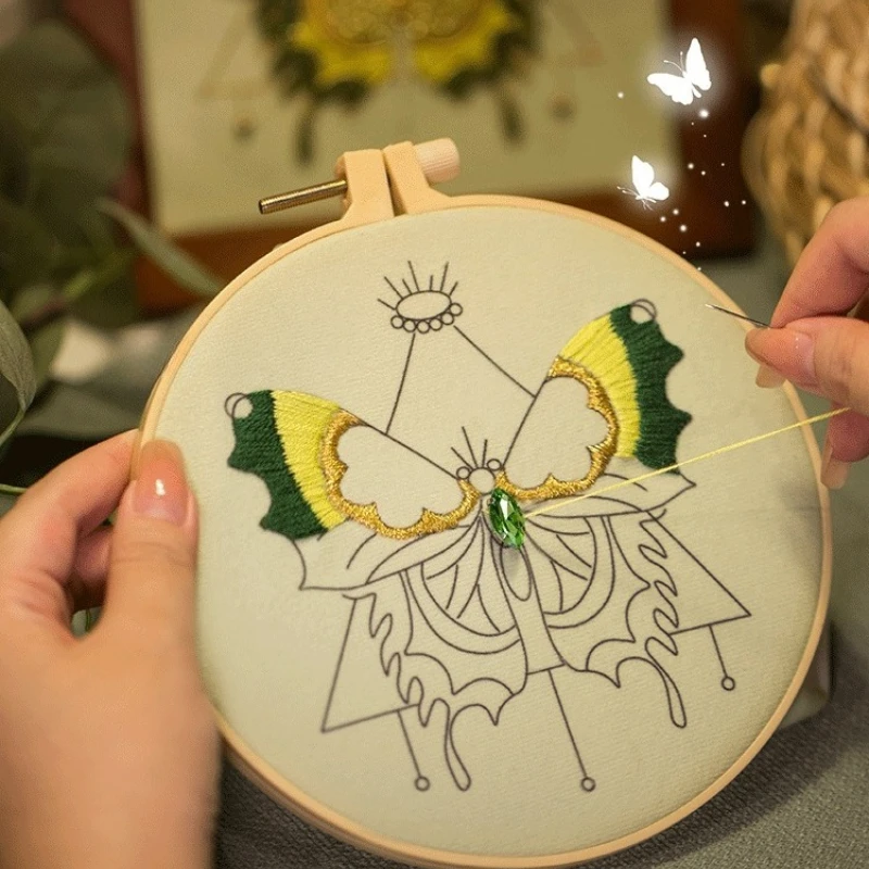 Handmade French Embroidery Butterfly Photo Frame