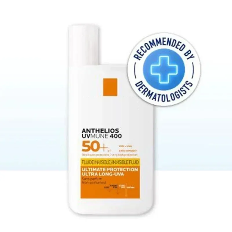 

Original Anthelios UVMUNE 400 Sunscreen 50+ SPF UVB/UVA Fluide Invisible Nvisibl Fluid Sun Cream Yellow 50ML Made in France