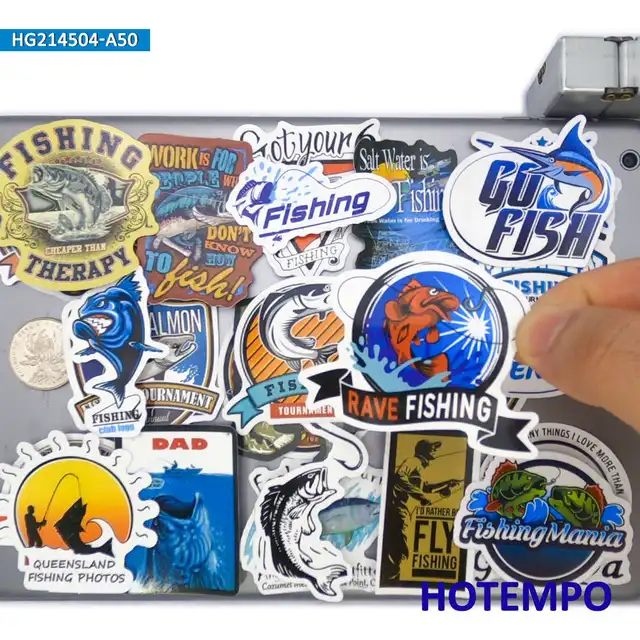 Free Fishing Stickers Boats, Stickers Fishing Colorful