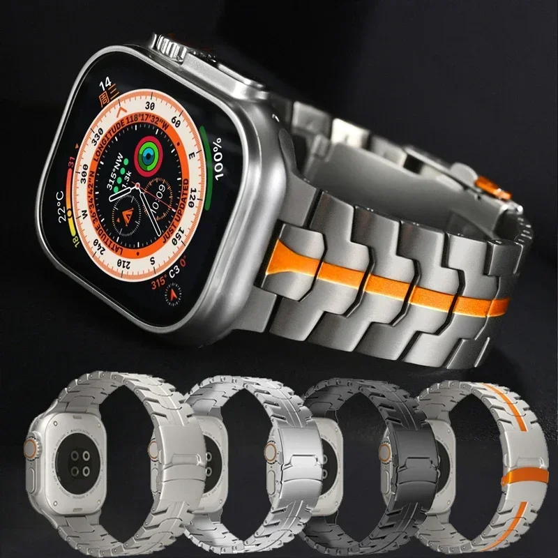 Luxury Titanium Color Stainless Steel Strap