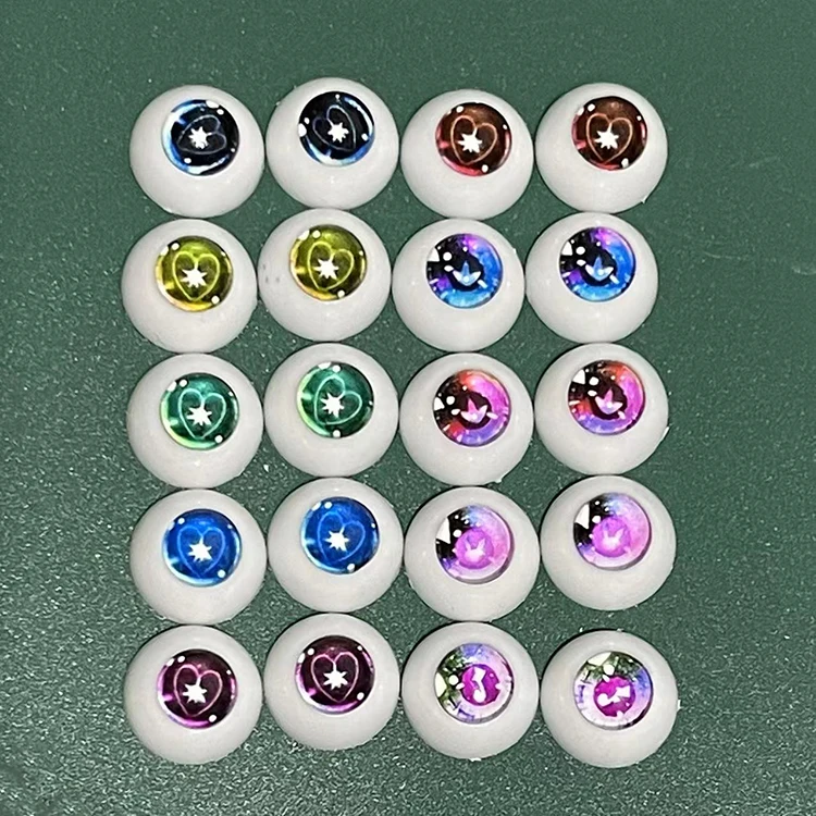 2 Pairs 12mm/14mm Cartoon Eyeball Plush Toy Eyes Doll 1/6 BJD Eyes