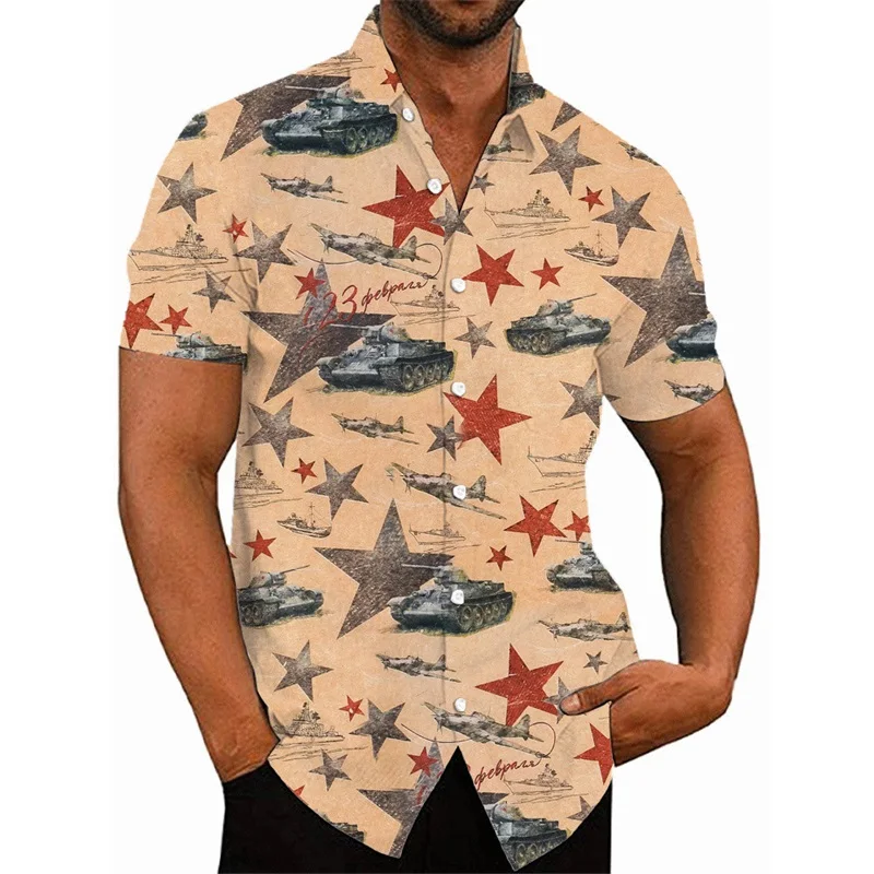 Camisas hawaianas con estampado 3D de avión de combate para hombre, camisas casuales de manga corta con botones, camisetas de hip hop para hombre, ropa de calle