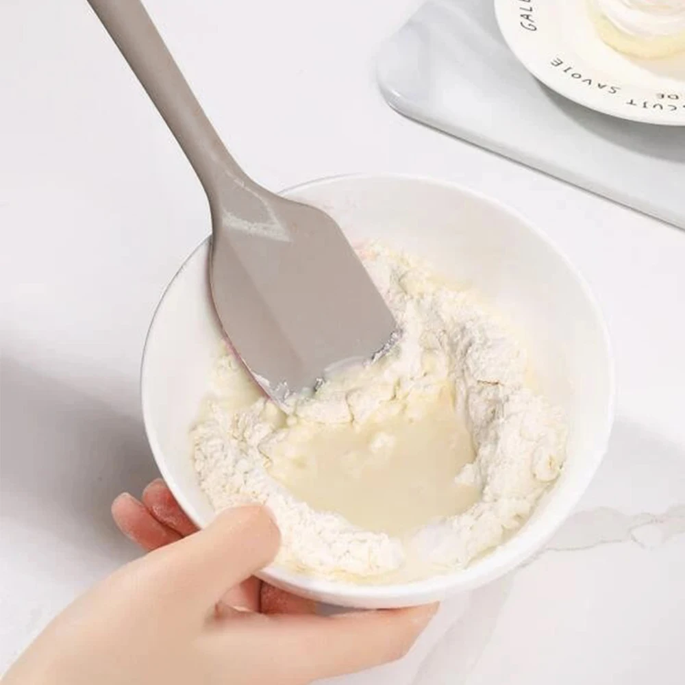 Food Grade Silicone Flexible Spatula Set of 2 For Baking Scraping Mixing BPA Free Nonstick Cooking Seamless Dishwasher Safe egg spatula,kitchen spatula