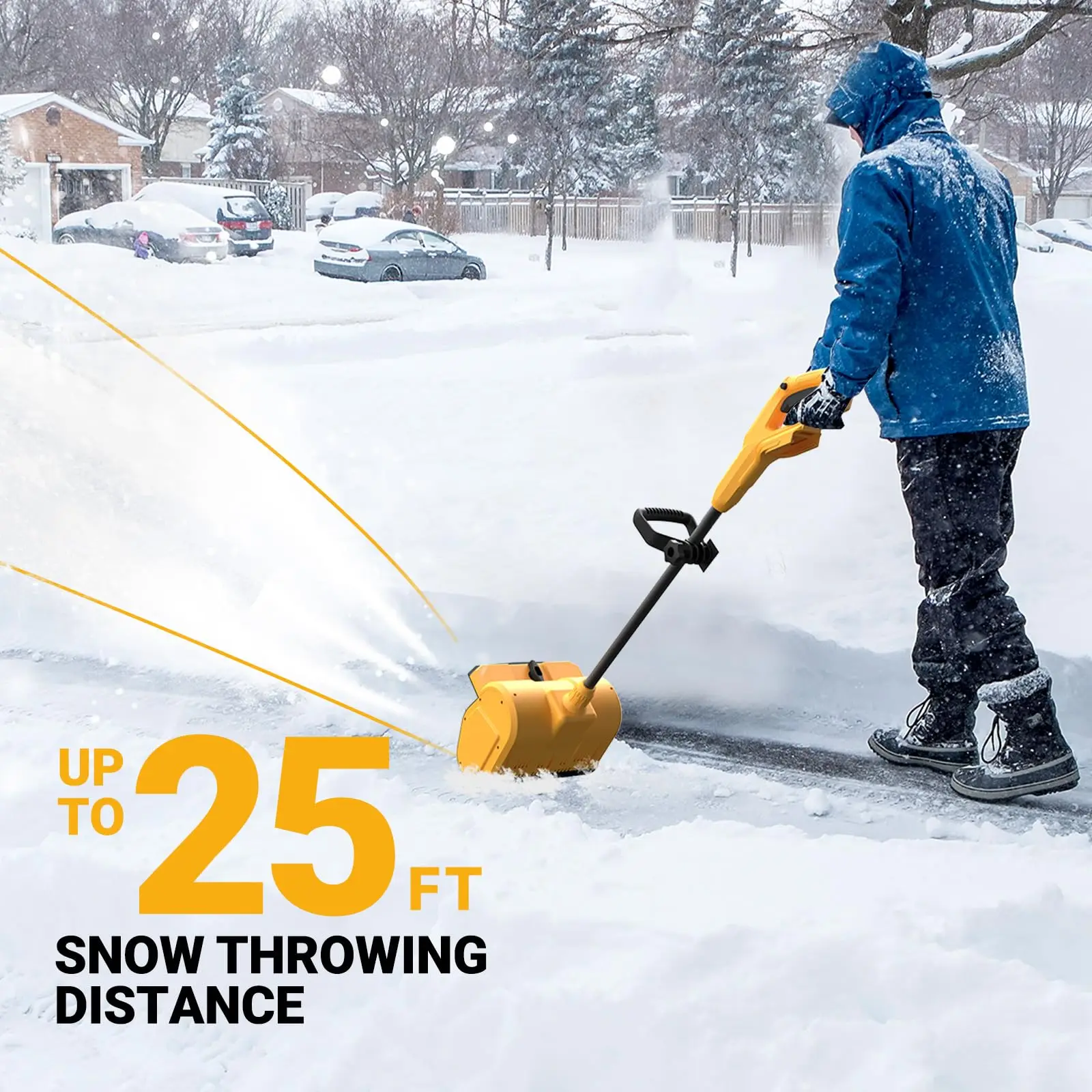 Power tools Electric Snow removal machine Snow blower sweeper outside Snow plow