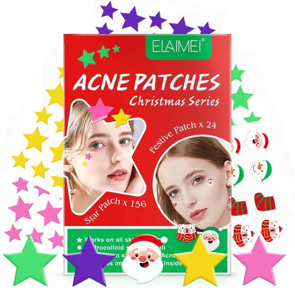 

180pcs Christmas Invisible Acne Removal Pimple Patch Beauty Acne Tools Pimple Concealer Face Spot Beauty Makeup Skin Care