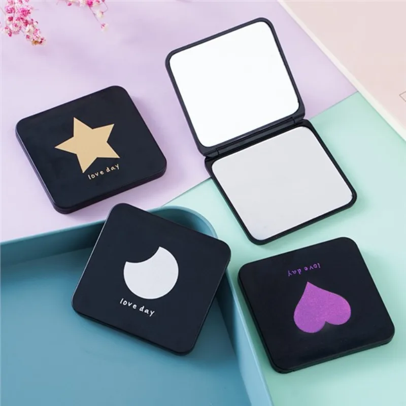 

Foldable Makeup Mirror Mini Square Vanity Mirror Portable Hand Mirrors Double-sided Compact Mirror Pocket Cosmetic Mirror