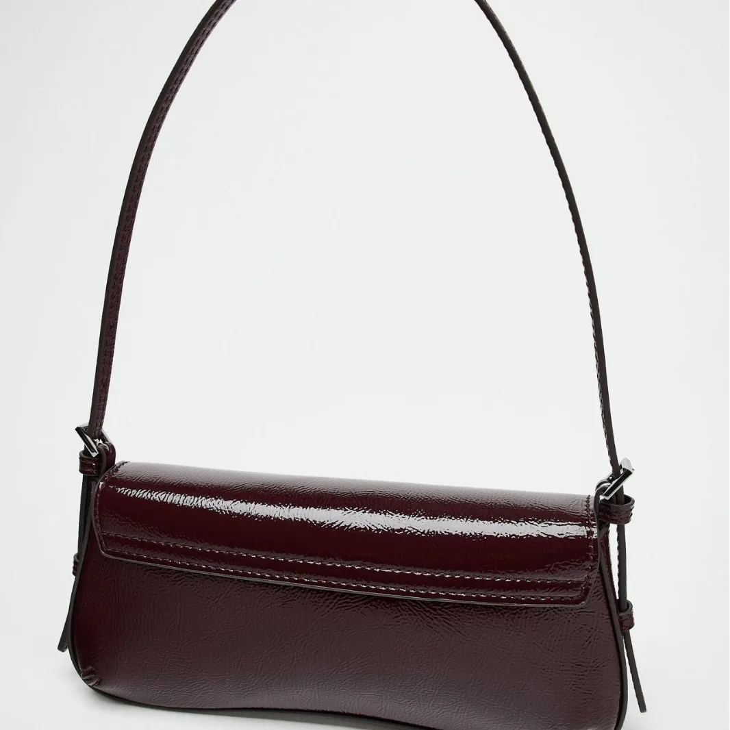 Fashion Patent Leather Underarm Bag Small Cover Flap Shoulder Bags for Women 2025 New Light Designer Women's Handbags Purses