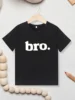 Fashion Girls Boys T-Shirts Top Clothes Oversized Bro Printing Kids Summer T-Shirts New High Quality Child Simple Cool 2