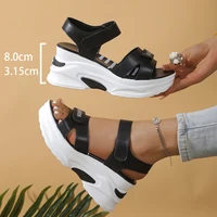 Nouvelles sandales compensées à plateforme pour femmes, chaussures d'été confortables, légères et décontractées à scratch pour la plage, Zapatos De Mujer 6